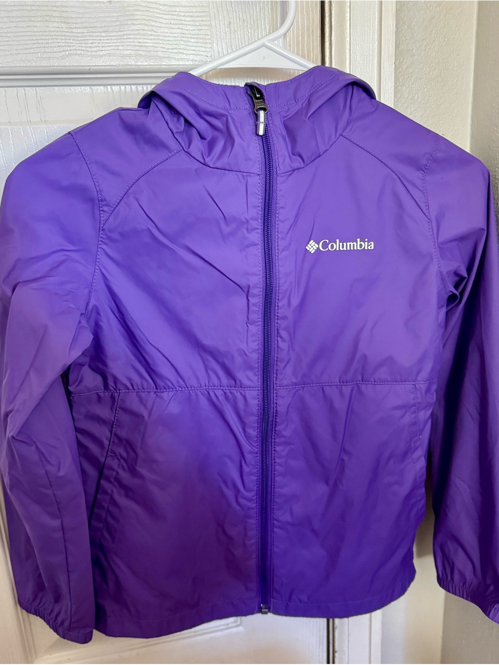 Columbia Girls' Purple Switchback Hooded Rain Jacket